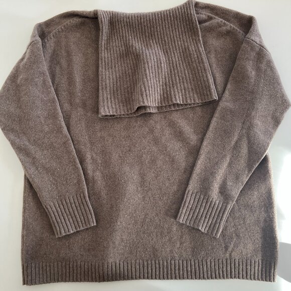 NWT (Re)sourced Cashmere Turtleneck Tunic Sweater / heather mink / small - Picture 11 of 13